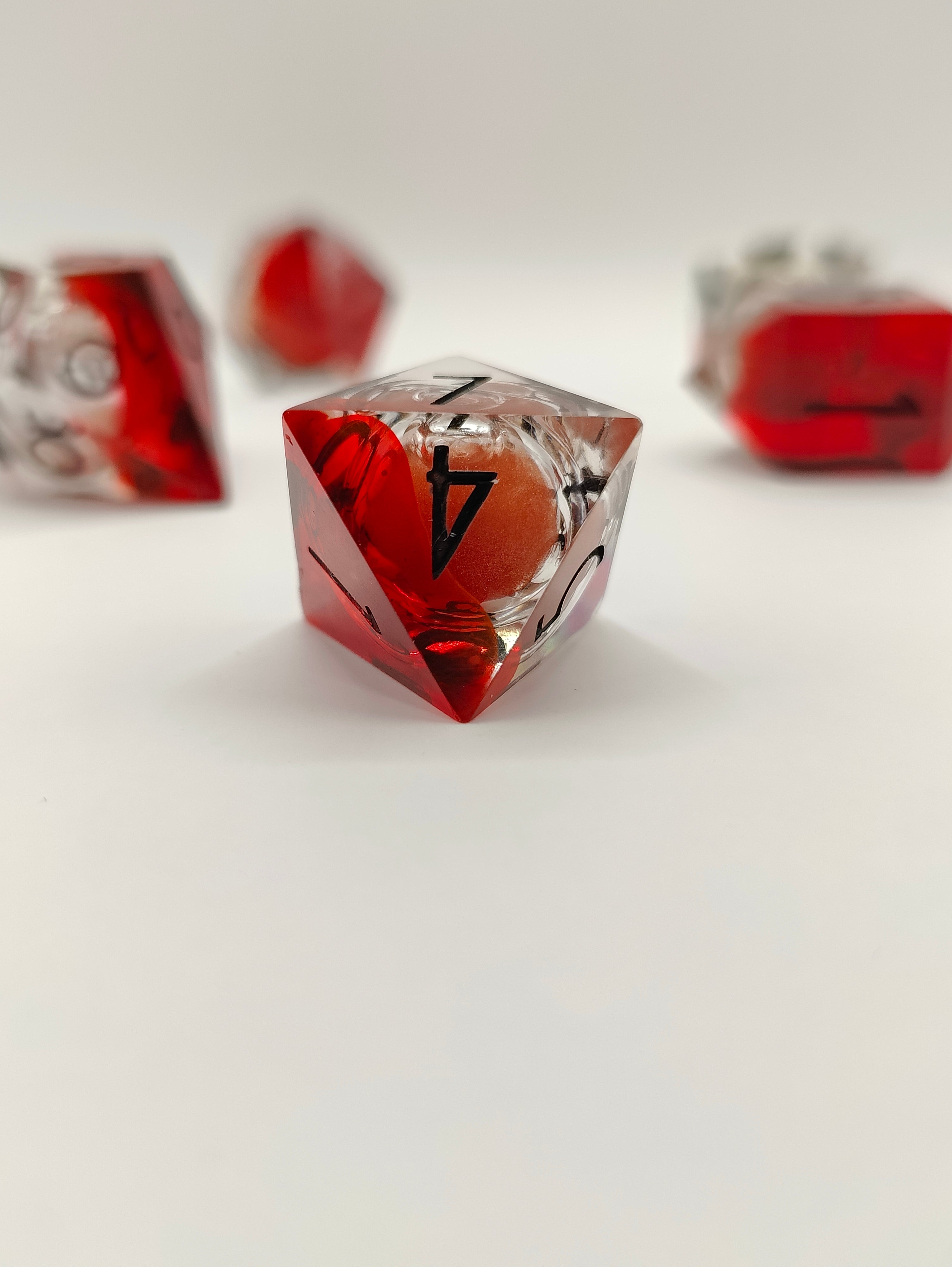 Handmade dice set: Molten wisp