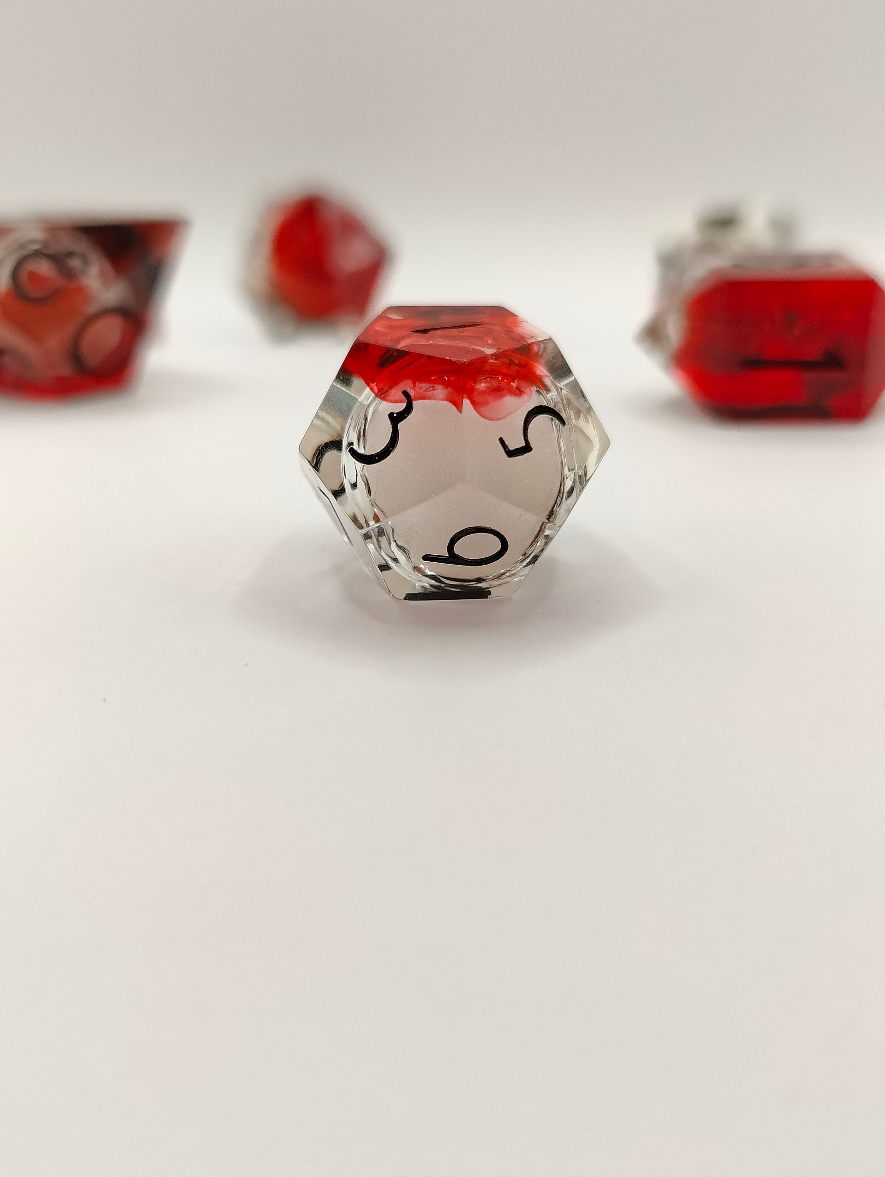 Handmade dice set: Molten wisp