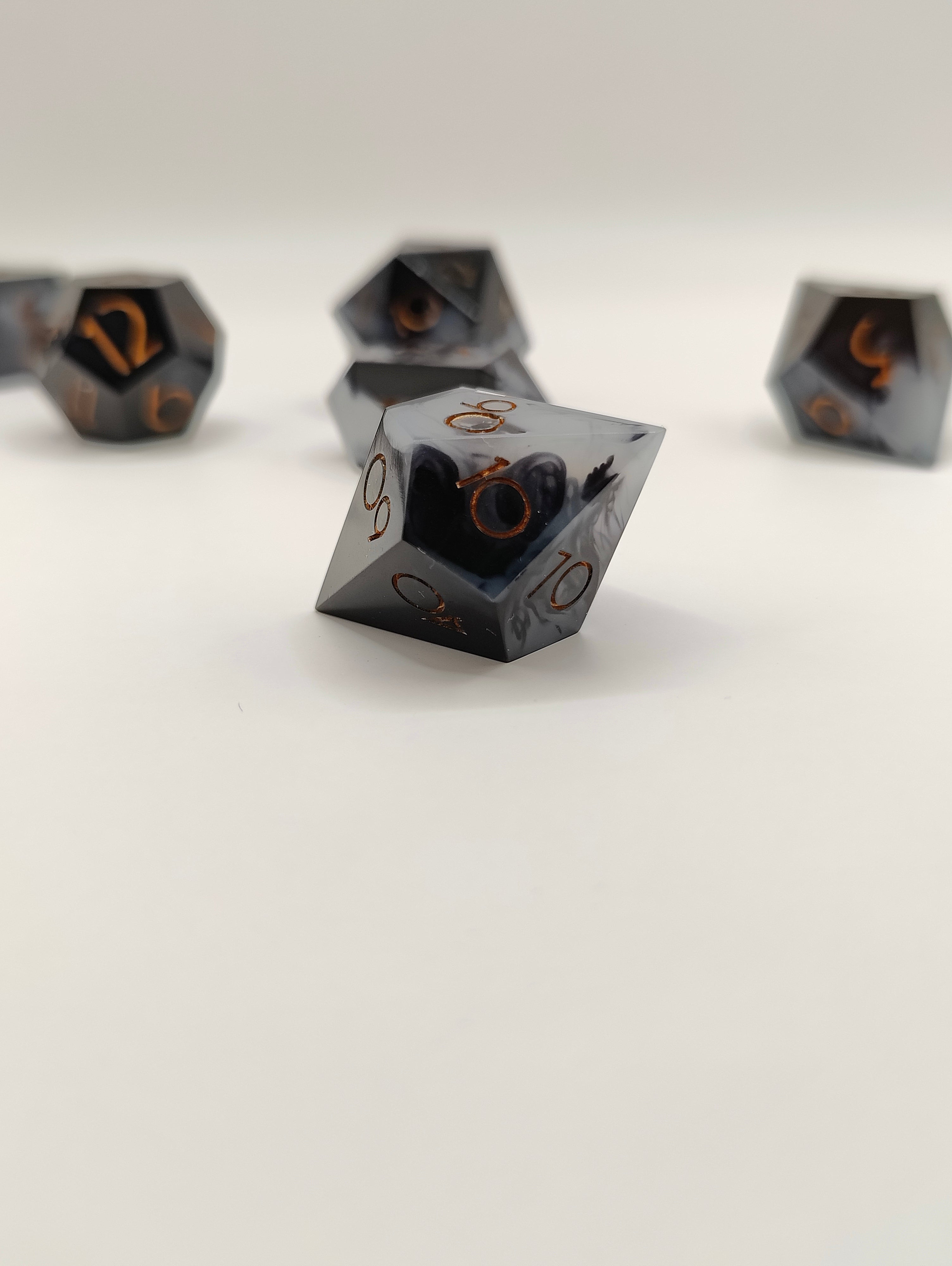 Handmade dice set: Threads of fate