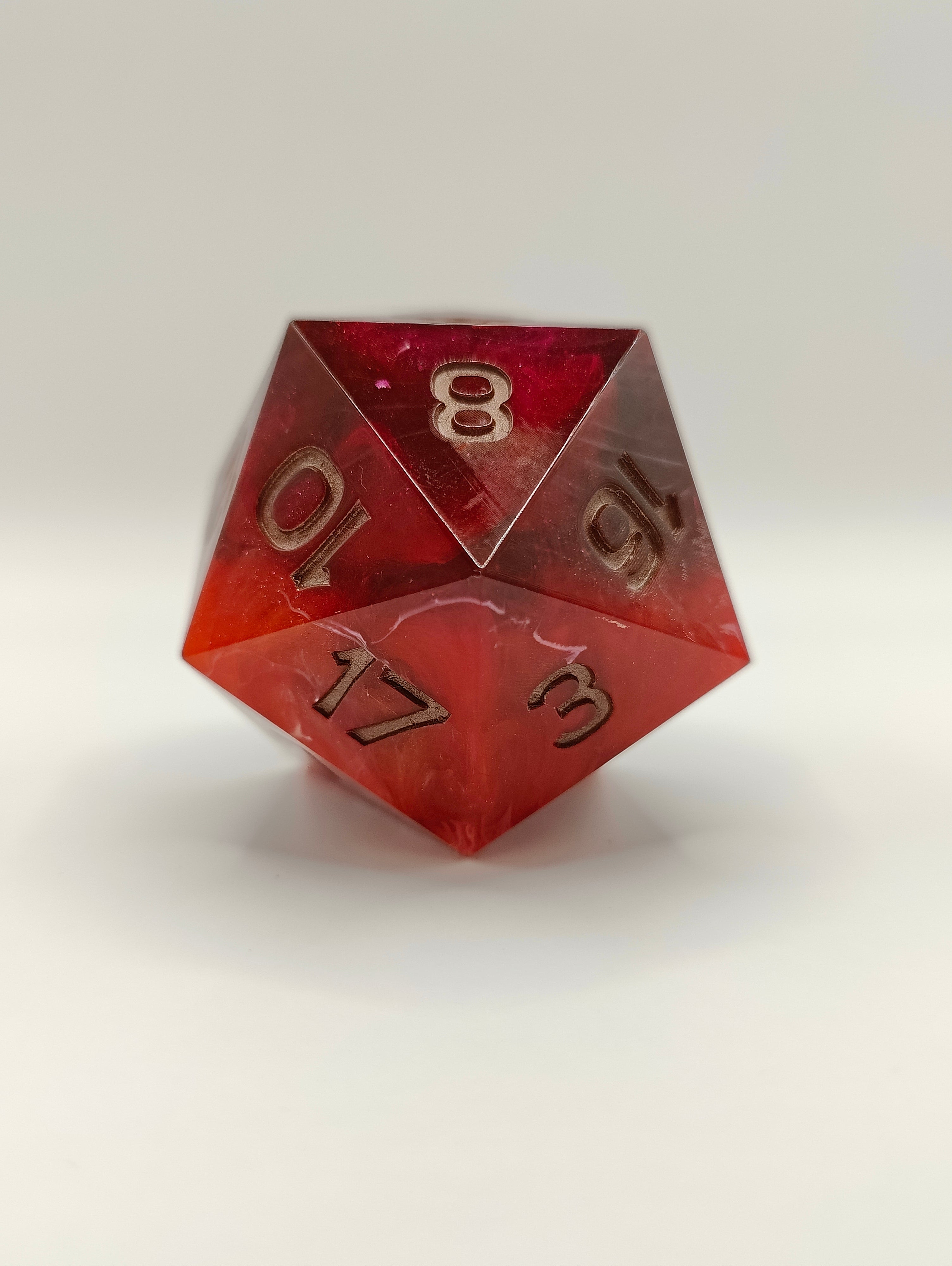 Handmade 40mm D20: Ember signet