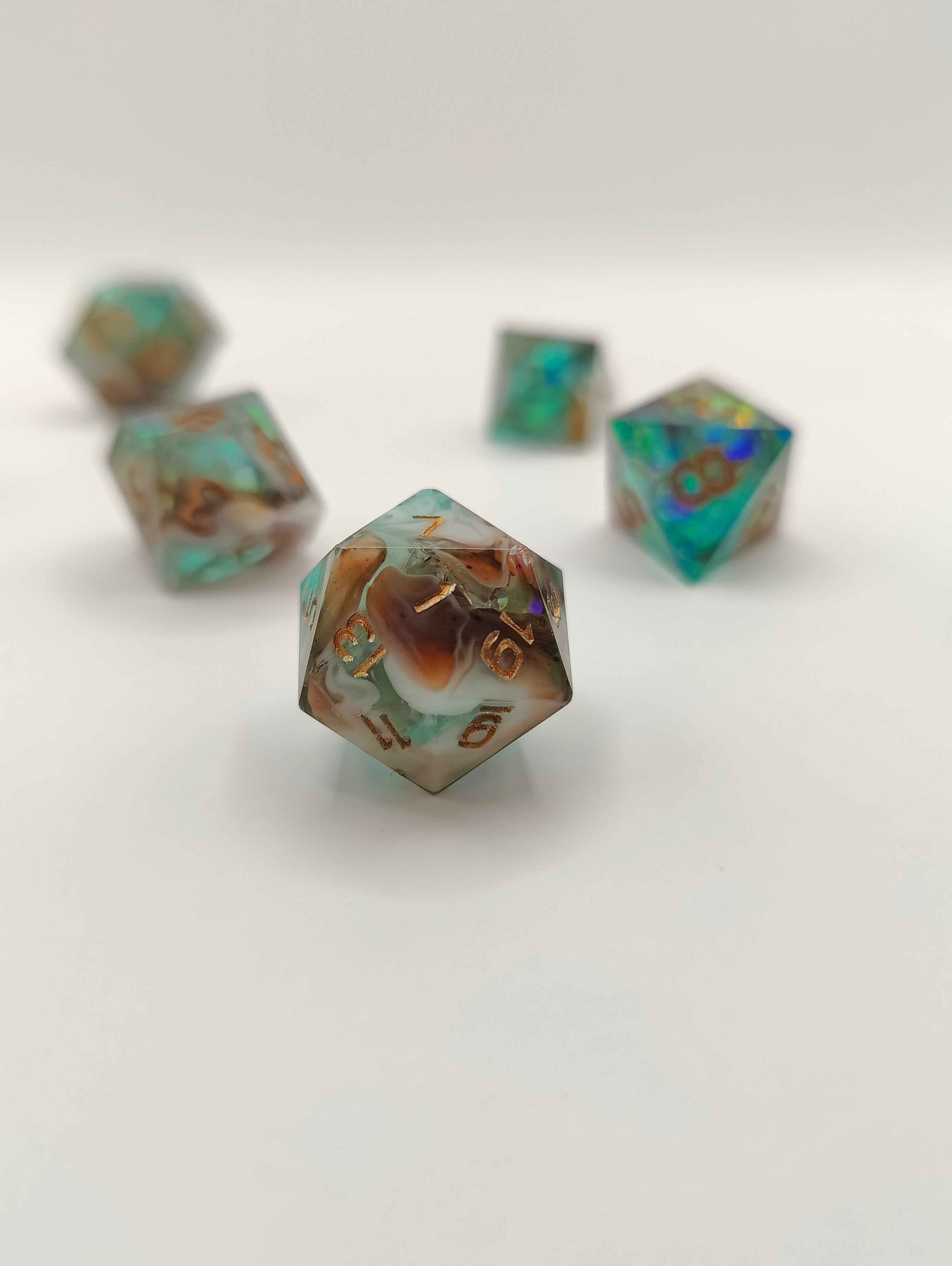 Mini dice set: Lagoon