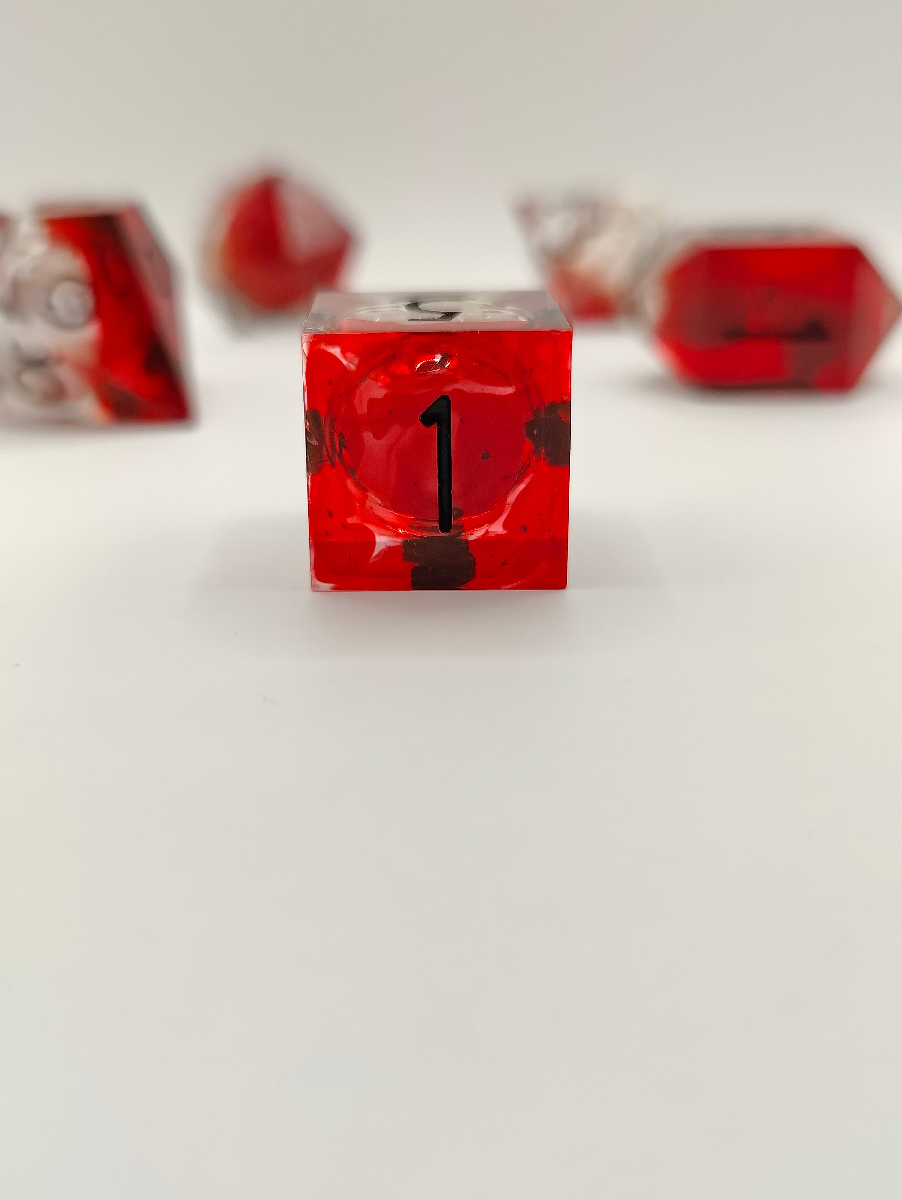 Handmade dice set: Molten wisp