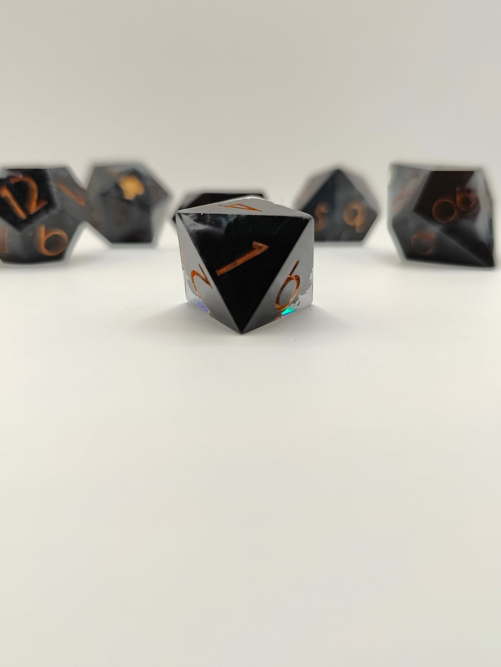 Handmade dice set: The expedition thin font