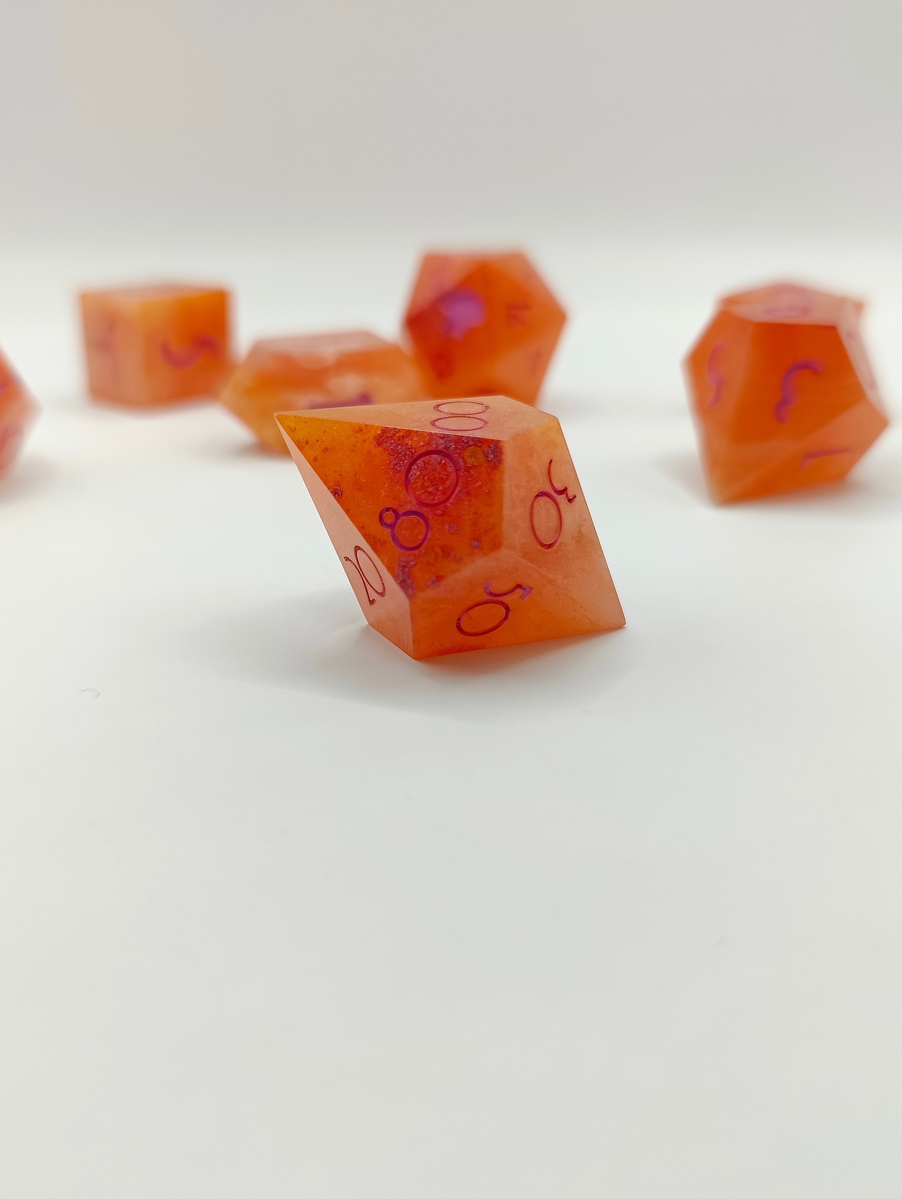 Handmade dice set: Sappho