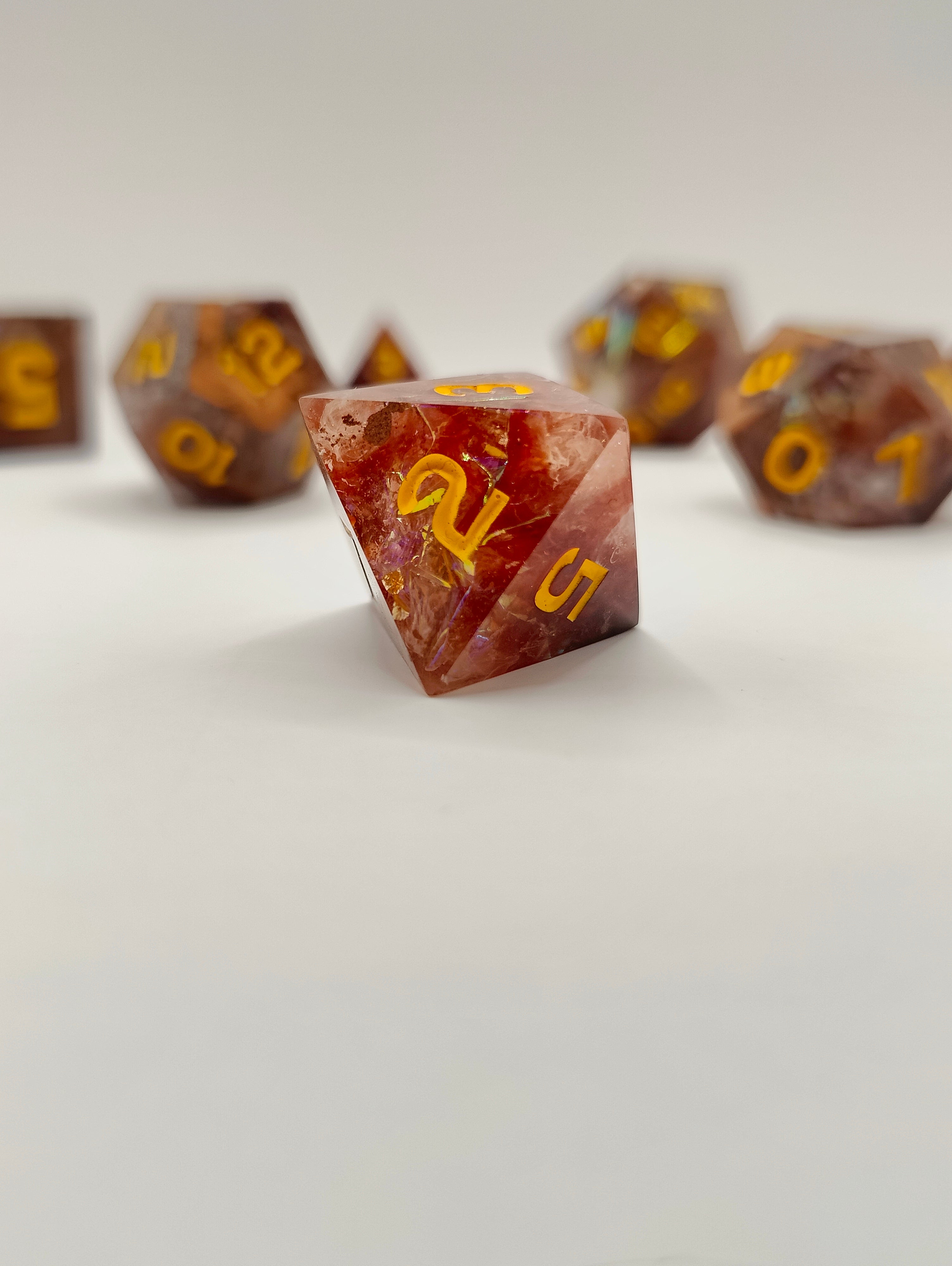 Handmade dice set: The copper kingdom