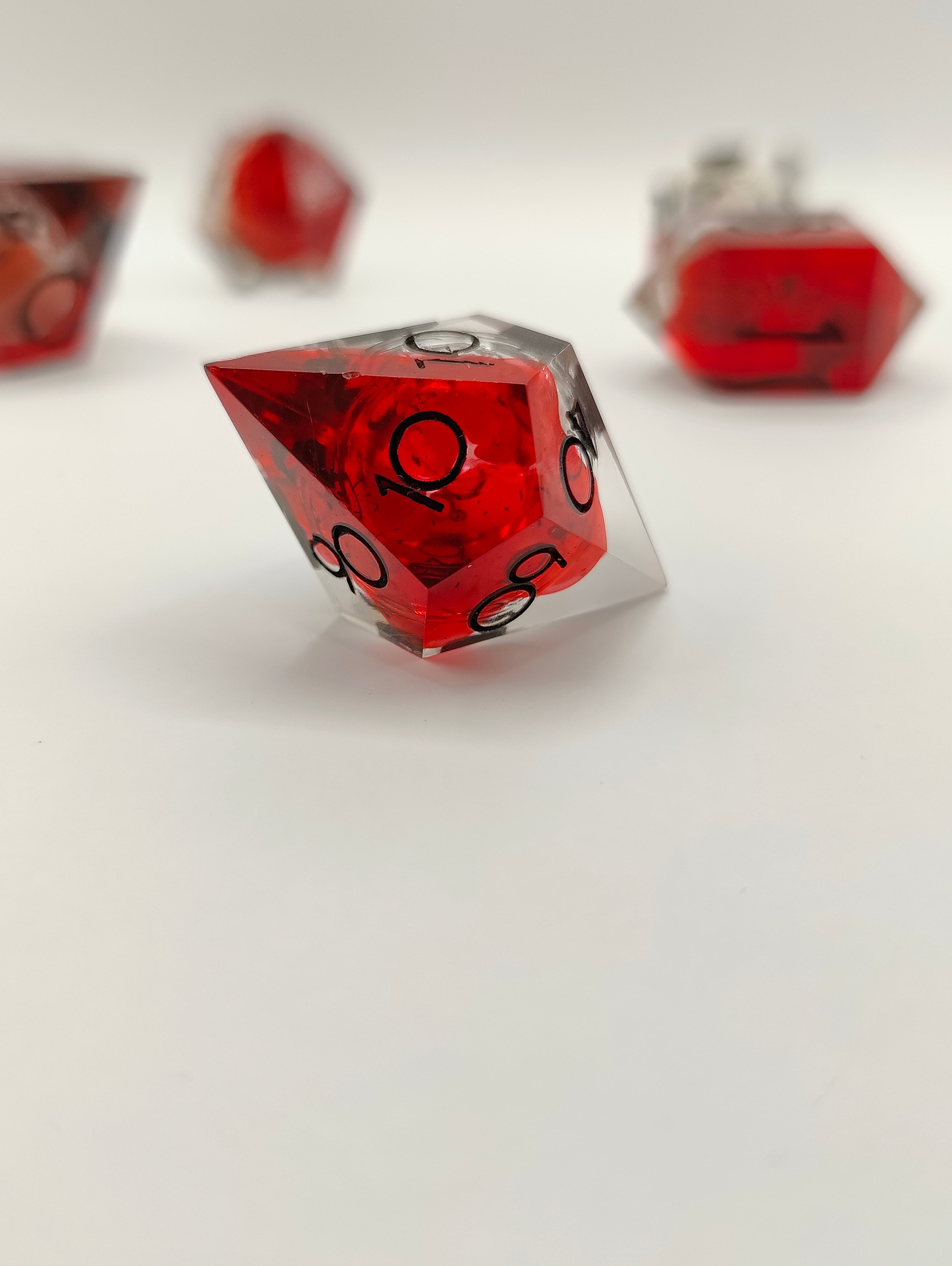 Handmade dice set: Molten wisp