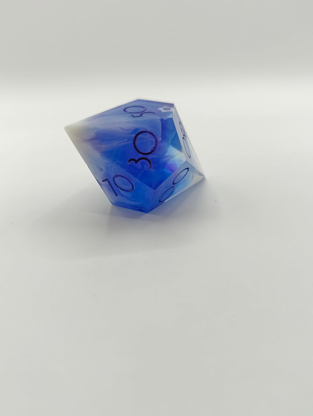 Handmade single elongated D100: Arcane gardens