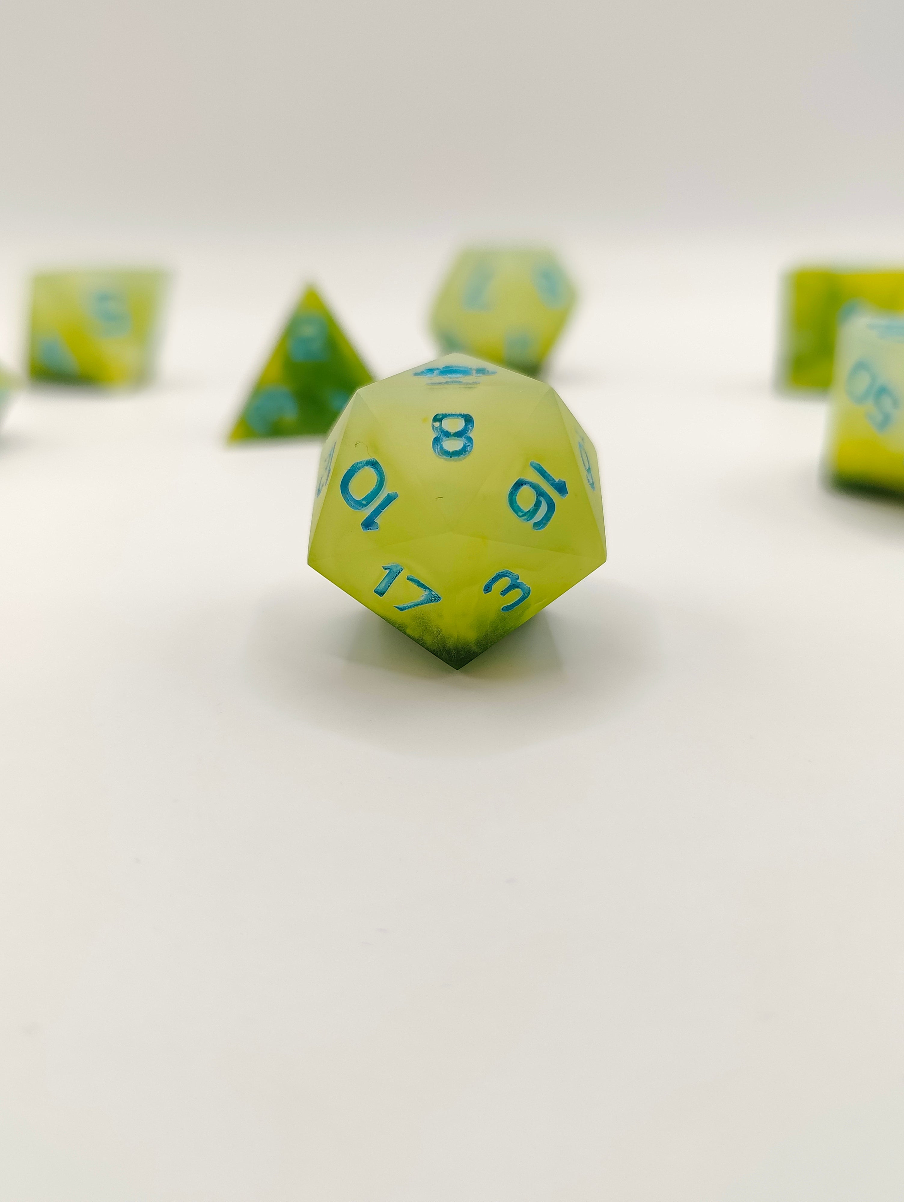 Handmade dice set: Spring treat
