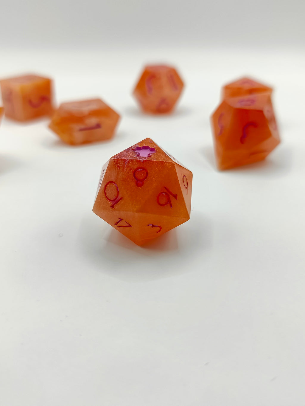 Handmade dice set: Sappho