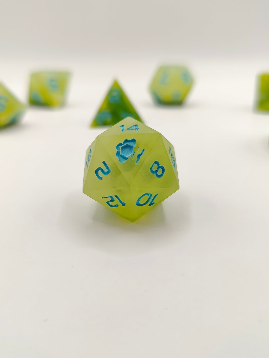 Handmade dice set: Spring treat
