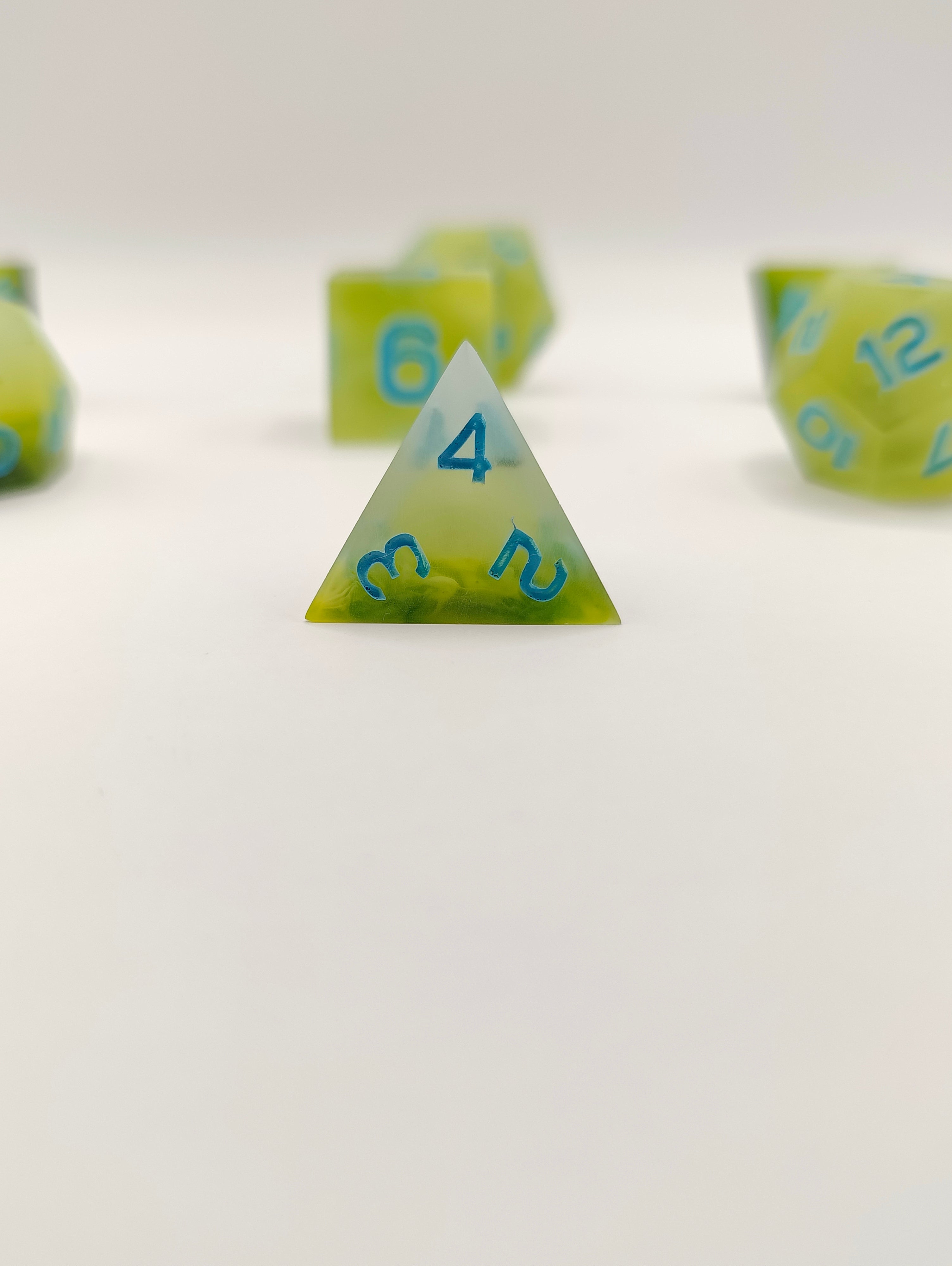 Handmade dice set: Spring treat