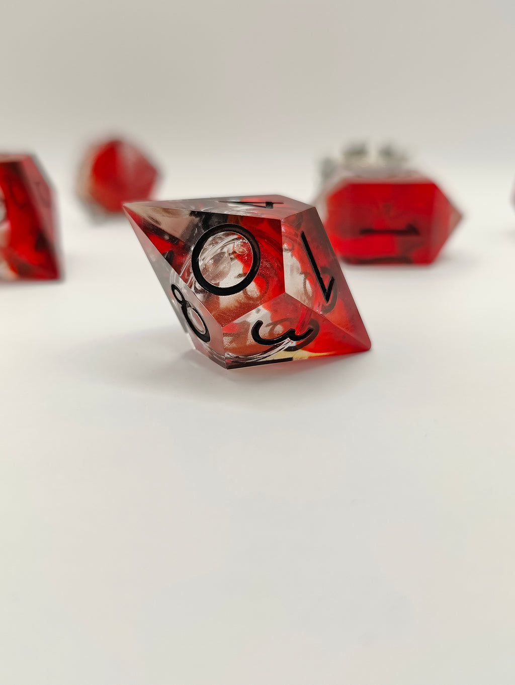 Handmade dice set: Molten wisp