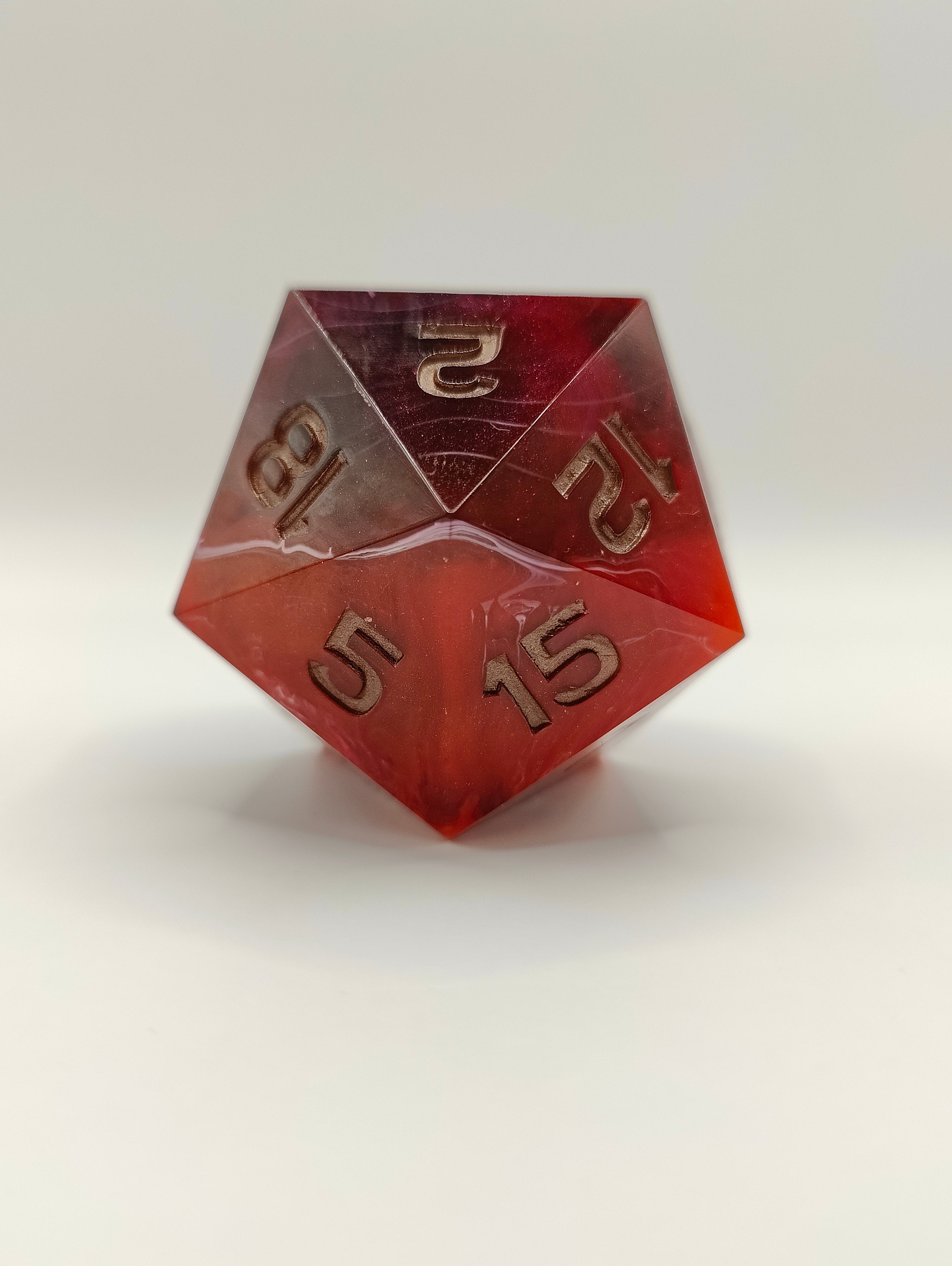 Handmade 40mm D20: Ember signet