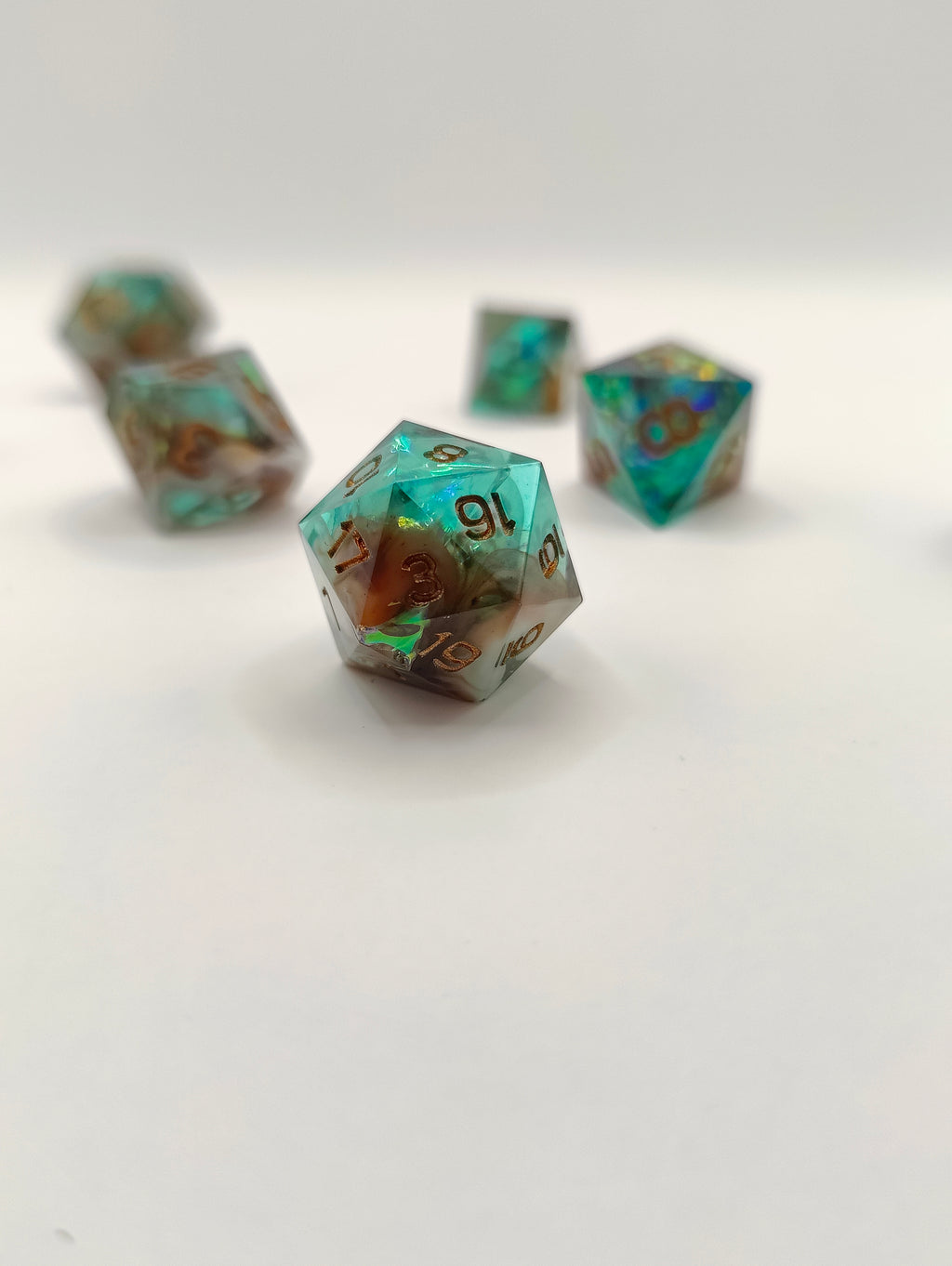 Mini dice set: Lagoon