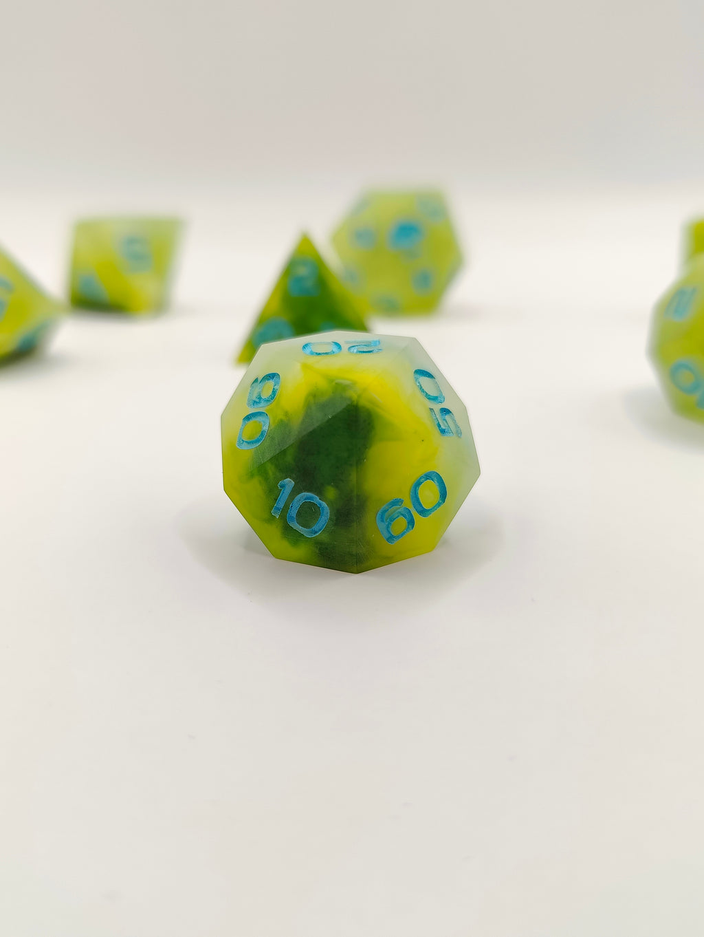 Handmade dice set: Spring treat