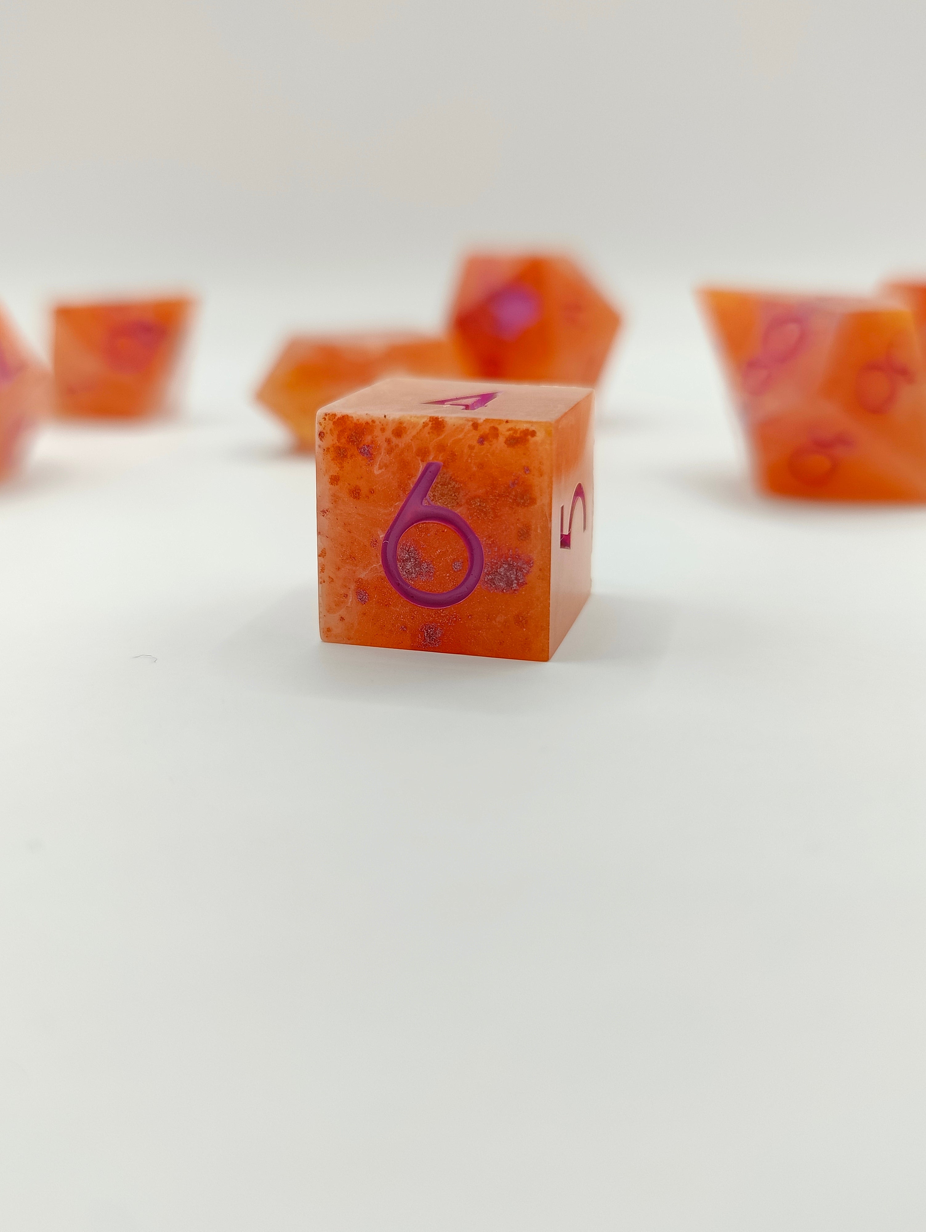Handmade dice set: Sappho