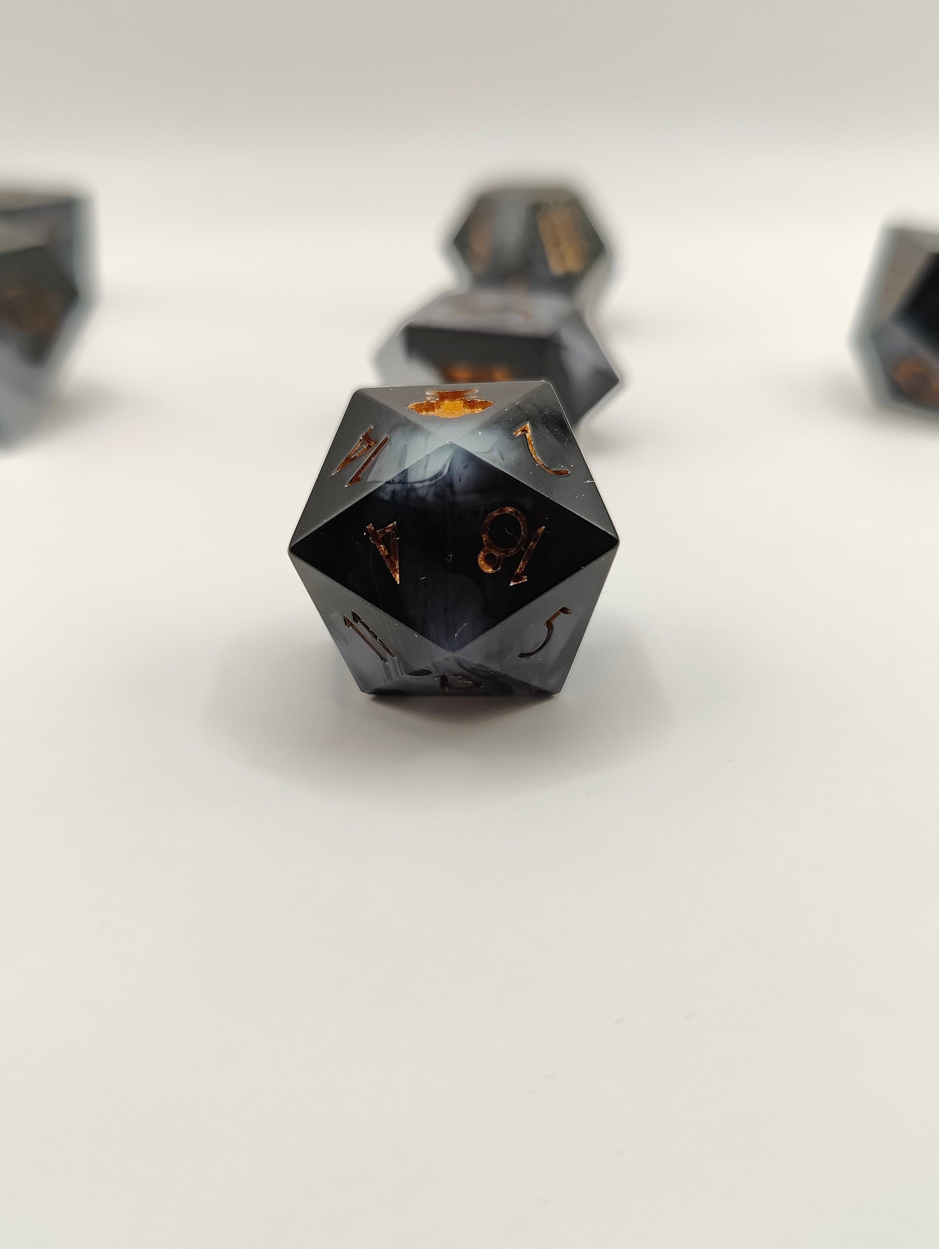 Handmade dice set: Threads of fate