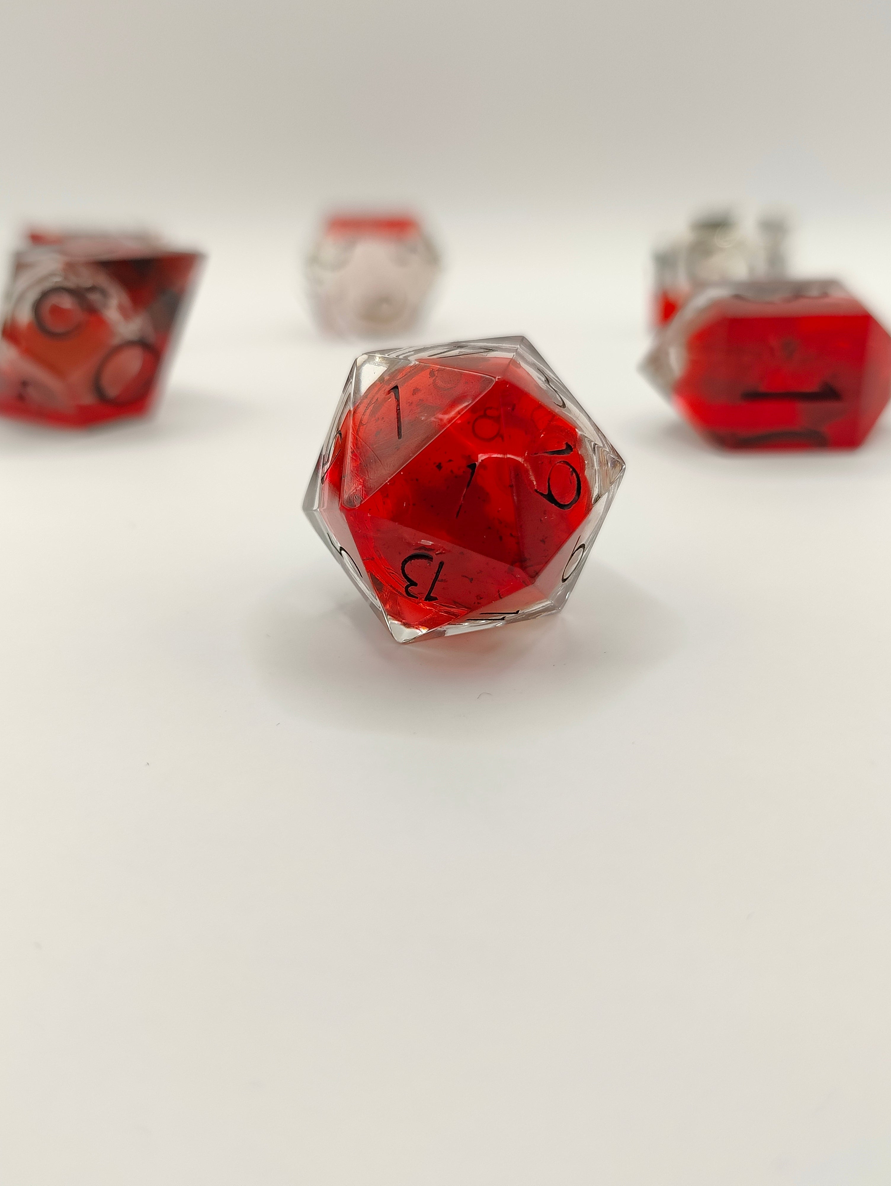 Handmade dice set: Molten wisp