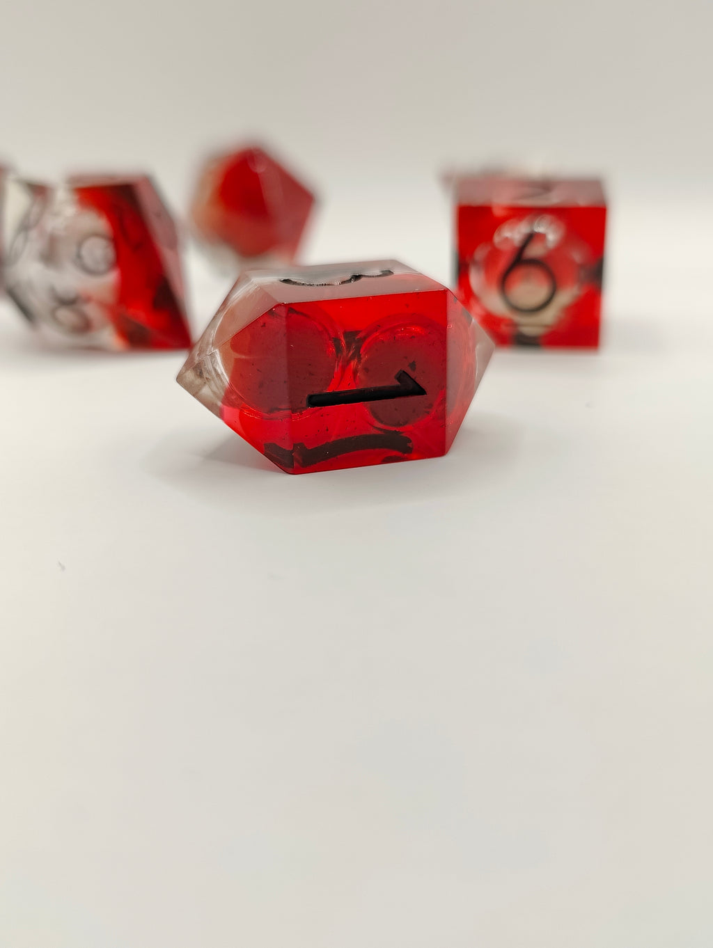Handmade dice set: Molten wisp