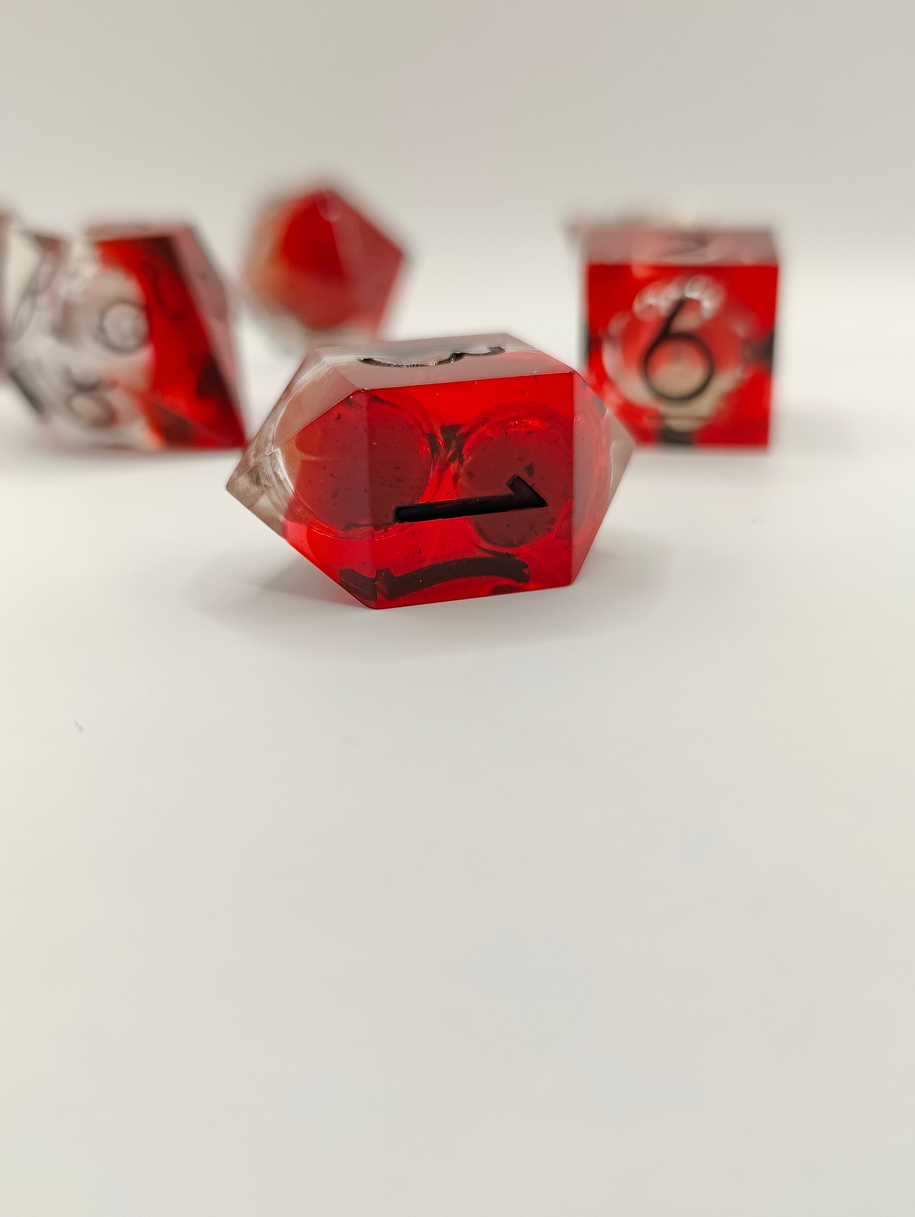 Handmade dice set: Molten wisp