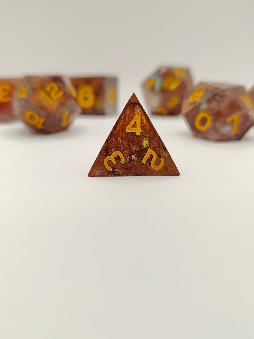 Handmade dice set: The copper kingdom
