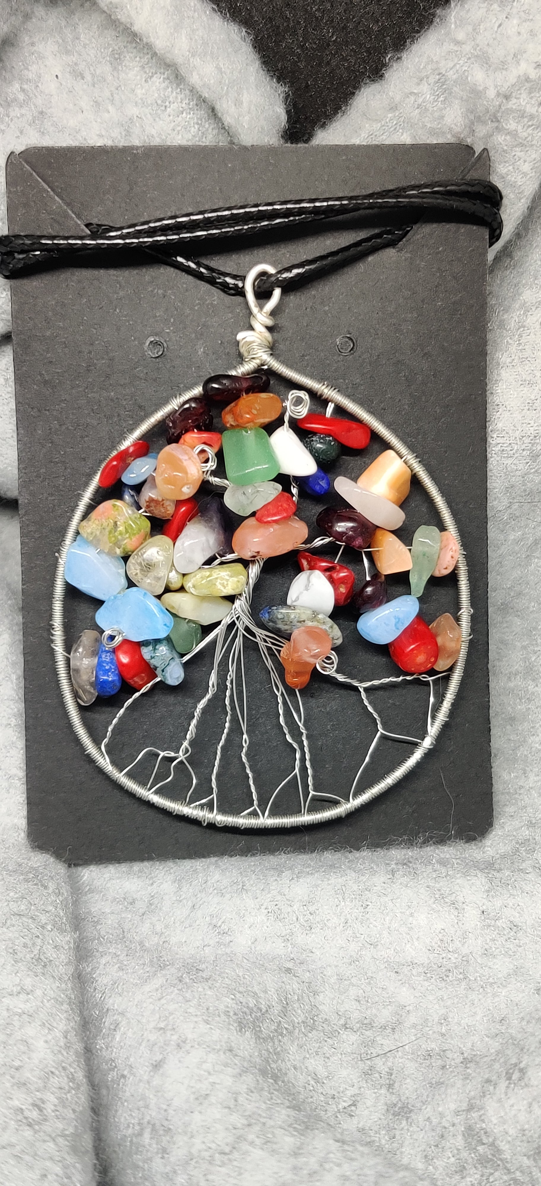 Handmade wire wrapped tree of life necklace
