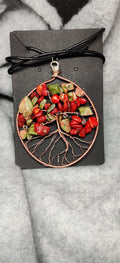 Handmade wire wrapped tree of life necklace