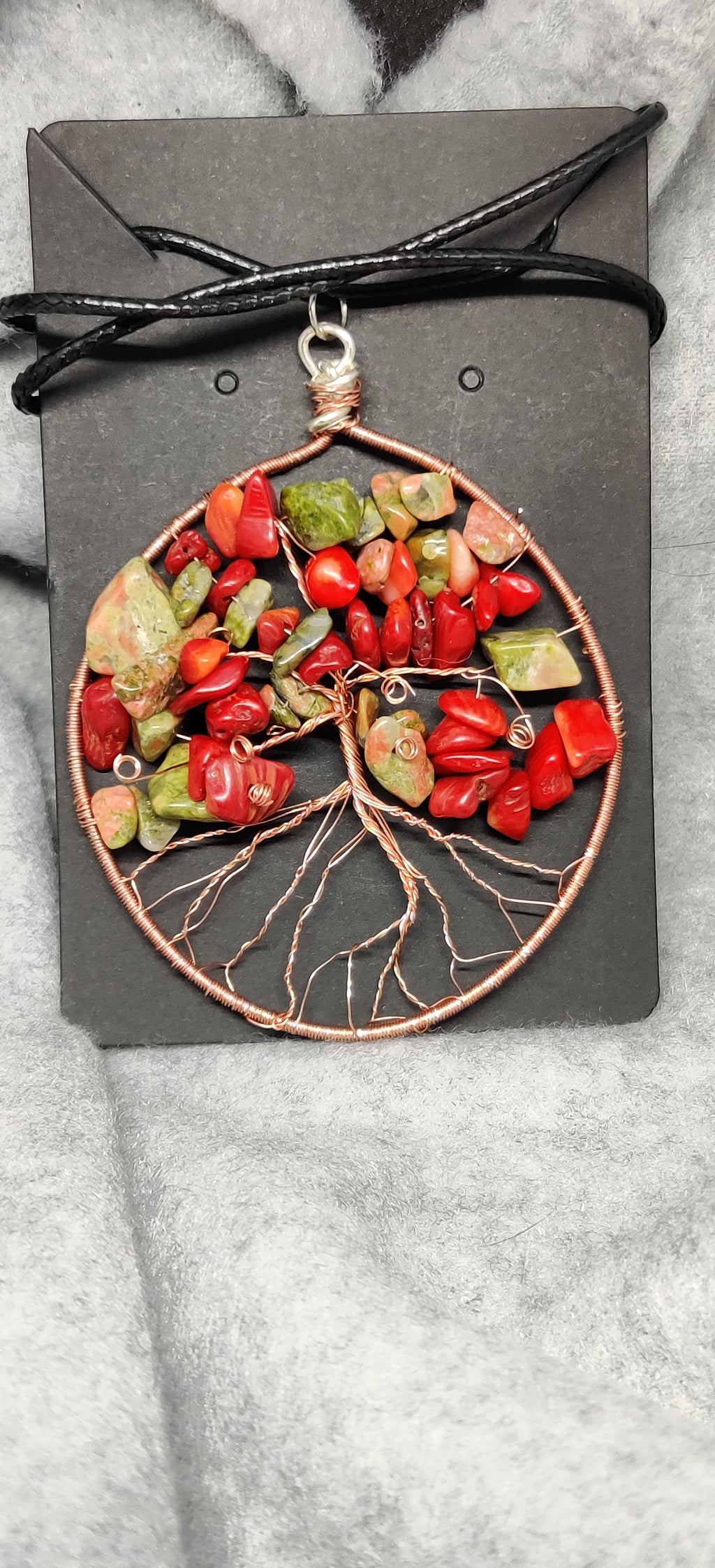 Handmade wire wrapped tree of life necklace