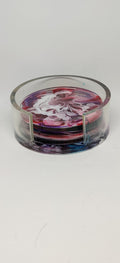Handmade round Coaster set: Feywild Flowers