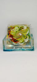 Handmade square Coaster set: Feywild Flowers