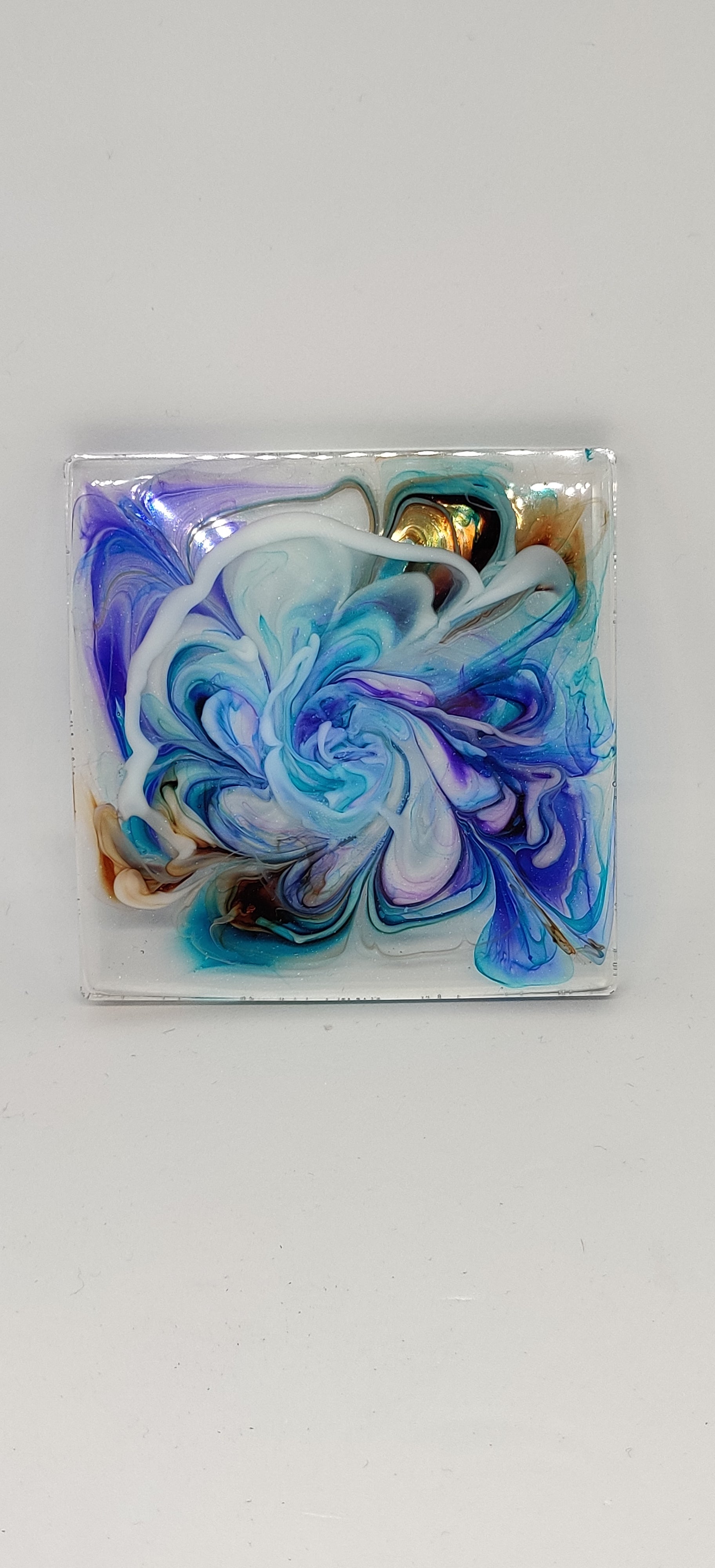 Handmade square Coaster set: Feywild Flowers